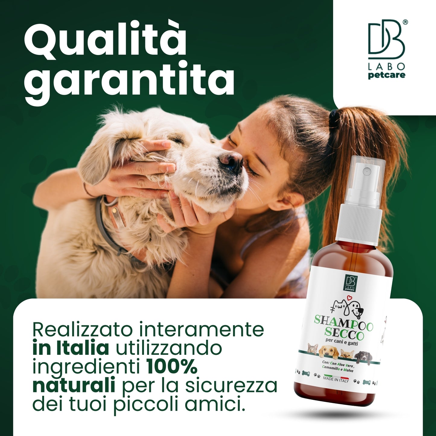 Shampoo secco per cani & gatti